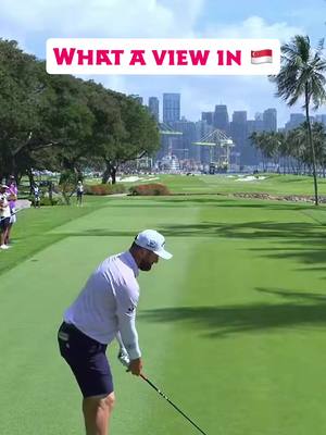 Elite Drives + Elite Views on the 5th hole at Sentosa Golf Club ⛳🇸🇬 #golf #fyp #golftok #JonRahm