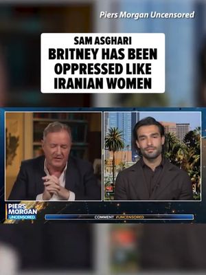 Sam Asghari talked Iran on Piers Morgan Uncensored — but also addressed Britney Spears’ DUI arrest, saying she’s been “oppressed” like Iranian women. 🎥: Piers Morgan Uncensored