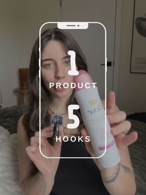 5 hook ideas 1 product✨ 📧: Kaytelynn.ugc@gmail.com #ugchooks #hooks #ugccommunity #ugcexample #ugccreator Deodorant UGC, beauty UGC, wellness UGC, UGC example, hook ideas, hooks for UGC videos, hooks for deodorant, Canadian UGC creator, female UGC creator