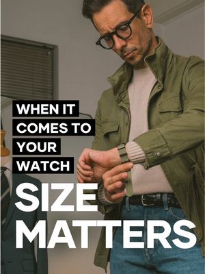 95% of men are wearing the wrong watch size. Not because they chose the wrong brand… but because they chose the wrong proportion. A watch should cover 60–75% of your wrist width. Quick watch size guide: • 15–16cm wrist → 34–38mm • 16–17.5cm wrist → 38–40mm • 17.5–19cm wrist → 40–42mm Same watch. Different presence. That’s the power of proportion. #w#watchsizem#mensstylew#watchtokw#watchguidemenswatch 
