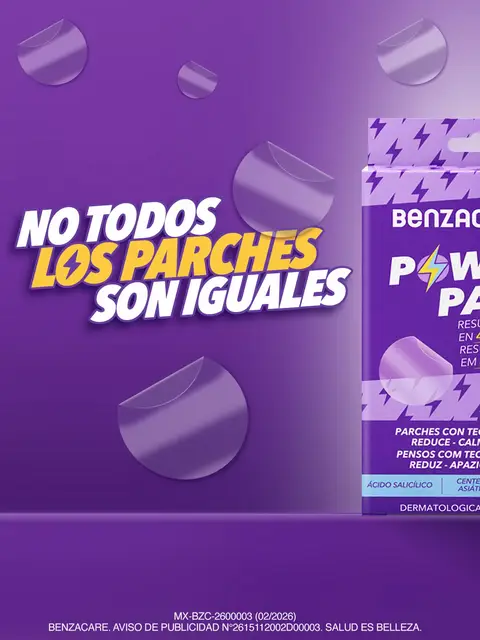 Nuestros parches tienen el respaldo dermatológico y mejoran los brotes con todo el POWER* DE LA CIENCIA. 🧬  *Poder