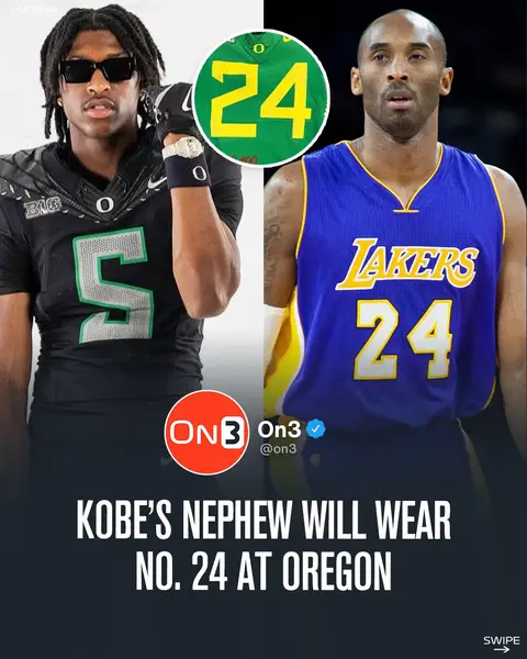 Oregon true freshman Jett Washington, nephew of Kobe Bryant, will wear No. 24 for the Ducks. 
