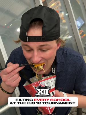 Eating EVERY SCHOOL at the @Big 12 Conference Tournament (Part 1) 😅 #food #foodreview #MarchMadness #collegebasketball #big12 