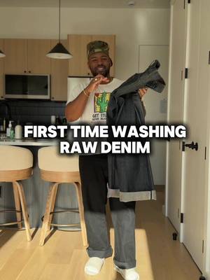 first wash for my @Naked & Famous Denim  also first time washing raw denim in general lol #rawdenim #selvedgedenim #mensfashion #mensstyle #indigoons  