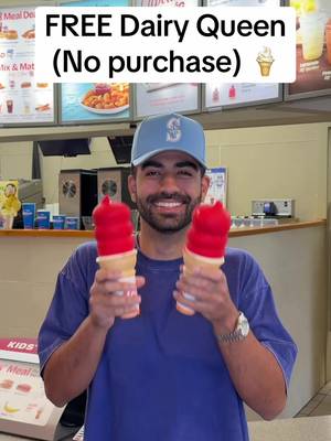 FREE Dairy Queen ice cream (No purchase needed) 🍦 #fastfood #dairyqueen #shopping
