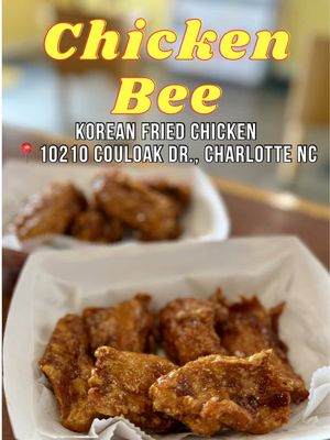 ‼️Hidden Gem Discovered‼️ Do you love a hidden gem just as much as I do? How about Korean food? 🇰🇷 Because I just discovered Chicken Bee! Located in Mountain Island this small restaurant is offering big flavor! ✨They’ve got my favorites like Tteokboki which are spicy rice cakes, fish cakes and an egg.  ✨Next up we tried the spicy pork dish, which was so tender and delicious.  🍗We would be amiss if we didn’t try the Korean fried chicken wings because that’s what this place is all about. We got spicy garlic and honey garlic, they offer both bone in and boneless. I just can’t get enough of the crunch.  🍚We also got the kimchi fried rice with an egg on top. I could eat kimchi anything every day! So if you haven’t tried them out, you need to stop it and thank me later.  ❕Fun Fact: This is a mainly NC local chain (with one location near Atlanta). 📲 @chickenbeemtnisland  📍10210 Couloak Dr., Charlotte NC 📞(704)496-9649 🕚Tuesday-Sunday 11am-9pm ❌Closed Monday #chickenbee #koreanfriedchicken #hiddengem #charlottenc #charlotterestaurant