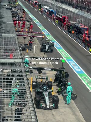 Mercedes execute a great double stack. Ferrari didn’t pit when they should have 🥲 #f1 #formula1 #kimiantonelli #georgerussell 