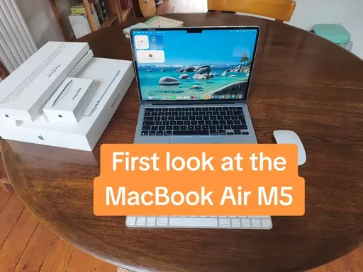We've got our hands on the new MacBook Air M5. So what's new? Here's a quick look. #apple #macbookairm5 #macbookair #laptop #design 