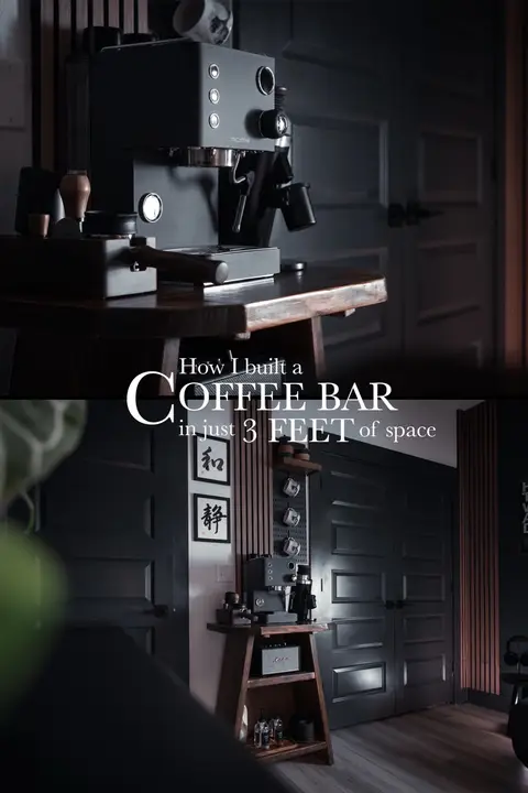 ☕️ Almost every wall in my home office was already spoken for, but I still wanted a coffee bar. So I built one in just 3 feet of space. Here’s how I did it. Swipe → #coffeebar #coffee #homeoffice