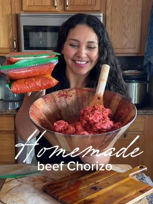 Beef chorizo  This is just MY way, enjoy:  3 lb 80/20 ground beef  2 dry bay leaves  1/2 cup white vinegar  Salt to taste  2 tsp Mexican dry oregano  7 garlic cloves  5 whole peppercorn  5 whole allspice  5 ish whole cloves  10-12 dry chile guajillo  * if you want spice add  dry chile árbol  #beefchorizo #mexicanfood #easymexicanrecipes #largefamilymeals #homemade