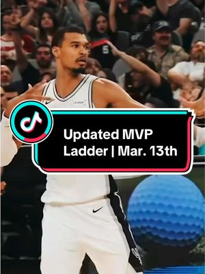 The NBA’s Updated MVP Ladder | March 13th, 2026 #NBA #fyp #mvp #shai #jokic 