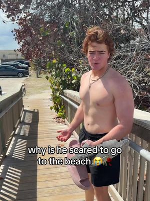 why wont he go to the beach 🫩💔 #looks #ascend #beach #fyp 
