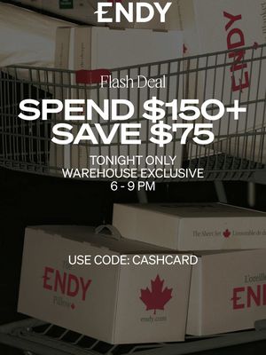 🚨 FLASH DEAL 🚨 Spend $150+, Save $75 Instantly Tonight Only, 6 - 9 PM 📍 Queen Elizabeth Building, Exhibition Place  📅 March 12–15 Don't miss out. See you tonight! 🏃 #warehousesale #toronto #thingstodointoronto #flashsale #endy 