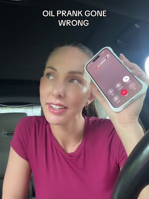 Can’t beleive he fell for that!!!!! #oilprank #carprank #prank #husbandprank 