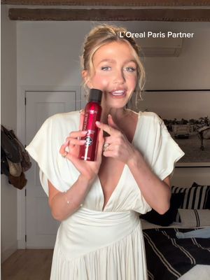 Wearing white for my engagement celebration so the glam had to pass the ultimate test 🤍 Thank you L’Oréal Paris Infallible Setting Spray for keeping my makeup locked.  @loréal paris usa #LorealParisCosmetics #LorealParisPartner
