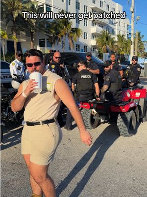 Bro got a pretty epic pic tho, ngl. #cops #springbreak #badboys #police #fortlauderdale 