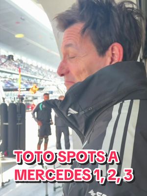 When Toto spots a Mercedes 1-2...3? #f1 #formula1 #mercedesf1 #chinesegp #totowolff 