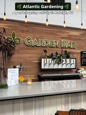 @Atlantic Gardening Company in Raleigh, NC 🌿🥂 They have a bar with local beer, wine and mimosas! They even do events and workshops 🪴  #northcarolina #raleigh #raleighnc 
