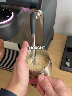 Steaming protein powder into a latte 