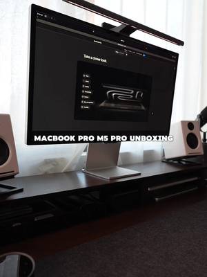 unboxing my new macbook pro with the m5 pro chip pt. 3 of building my dream desk setup. it’s finally coming together. #apple #asmr #unboxing #Tech #macbookpro 
