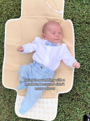 Daddy making sure mummy had a great time #daddy #wedding #newborn 