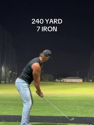 Stock 7: 220 yards Hard 7: 240 yards #golf #golfswing #sports #fitness #athlete