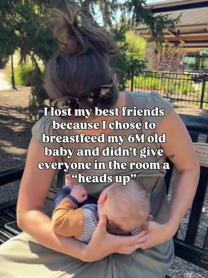 I was at a party with 50+ people, and you want me to stand up and announce to everyone that I’m about to breastfeed my crying child so that everyone can stare at me and wonder wth I announced for? ☠️ No thanks, I’ll stick to my very discrete system and if feeding my baby makes you feel awkward you can walk away. (Or in my case, never talk to me again 👋) I share the whole story on my YouTube channel if your curious (link at the bottom of my bio) Just here to tell you that YOU CAN AND SHOULD FEED YOUR BABY ANYWHERE. 🫶 If you are a mom or mom-to-be and want a friend to support you through a positive birth, breastfeeding, cosleeping, and raising healthy humans- be sure to follow along! ❤️ #breastfeeding #shaming #momlife #relatablemom #breastfeedingmom