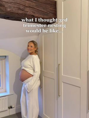 Nothing can rival the productivity of a women nesting in her third trimester 😂😂… because the baby can’t possibly be subject to plain wall with no panelling!!!!! 😆😆🫠  Im in full nesting mode!!! 😂😂 Love, Kat xxxxxxx #nesting #pregnancy #thirdtrimesterhumor #thirdtrimester #pregnancytiktok 