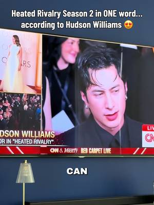 Hudson Williams teasing Heated Rivalry Season 2 with one word… #hudsonwilliams #heatedrivalry #shanehollander #oscars 
