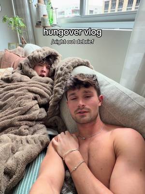 We are unwell🫠 #mlm #hungover #Vlog #mukbang #couple @DoorDash @Califia Farms @lolablankets @Emerald City Bagels 