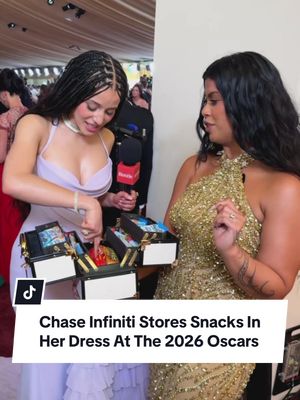 Proof that every red carpet gown should come with pockets!!! #ChaseInfiniti #Oscars @Drew Afualo 