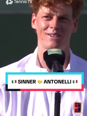 A great day for Italian sports 🏆🇮🇹🏆   @Jannik Sinner congratulates @Andrea Kimi Antonelli on his maiden F1 victory at the Chinese Grand Prix.  #f1 #tennis #sinner #antonelli #tennisparadise 