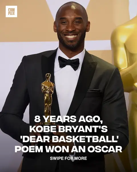In 2018, Kobe Bryant’s ‘Dear Basketball’ Poem won an Oscar for Best Animated Short Film and he became the first professional athlete to win an Oscar 🎞️🐍 Via: (IG) natlyphoto