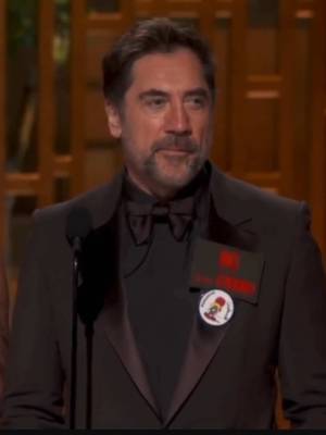 Javier Bardem at the #Oscars while presenting International Feature Film: “No to war and Free Palestine!” 