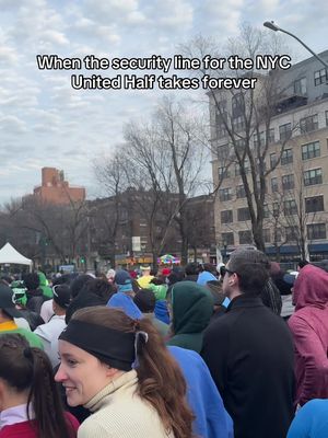 Who else was caught in this line?! #nyc #nychalfmarathon #halfmarathon #nycrunning #runtok 
