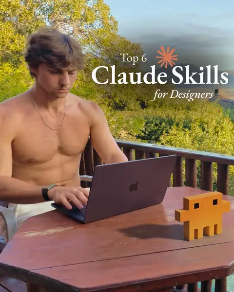 Top 6 Claude Skills for Designers. #claudeai #aifordesigners #designtools #uidesign #webdesign