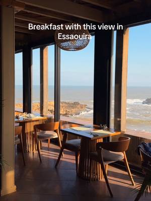 Breakfast above the waves in Essaouira 🌊☕ #Essaouira #MoroccoTravel #BreakfastView #EssaouiraOcean #VisitMorocco