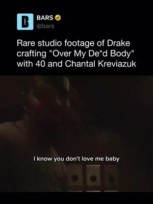 Follow @Bars for more content like this📲 Rare footage of Drake, 40 and Chantal Kreviazuk working on “Over My De*d Body” in 2011👇 The song would later open Drake’s album ‘Take Care’ and become one of his most memorable intros. The clip also highlights Drake’s long running creative partnership with producer Noah “40” Shebib, whose sound has helped define nearly every era of his music Canadian artist Chantal Kreviazuk played a major role in shaping the song as well, co writing and co producing the song while creating the piano melody that drives it. In the footage, Drake can be seen guiding the vocals and fine tuning the emotion behind each line Moments like this offer a rare look into the collaborative process behind songs that still resonate more than a decade later #Drake #producer #fyp #kanye #music 