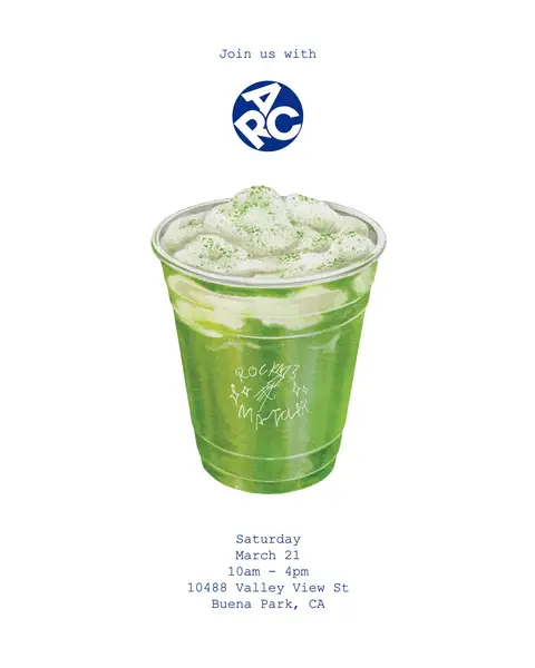 Join us at ARC Coffee on Saturday, March 21st 10 am - 4 pm  10488 Valley View St. Buena Park, CA 90620 a curated menu of matcha and houjicha drinks will be served.  Additionally, rocky’s matcha tins will be available to purchase on site.  #orangecountyfood #thingstodo #orangecounty #coffeeshop #matchalatte 