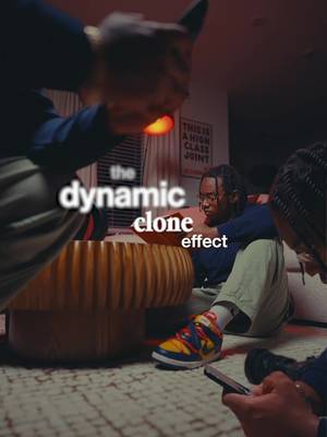 This is called the dynamic clone effect. And this is how to do it in 3 simple steps  By the way, I made a full step-by-step tutorial for my community so if you want an in depth tutorial Comment “effect” on my instagram reel and I’ll send you the link. For this effect you only need three clips. One main shot and two side shots that create the clone illusion. Step 1️⃣: Place your camera l on a slider and record a slow pull-in movement. This will be your main shot. Now here’s the important part. Do not move your camera. Instead, change where you sit in the frame and stay on the sides so you don’t block your main shot. Record that second clip. Then repeat the same thing for the third clip, but move to another open area of the frame. Step 2️⃣: Now jump into your editing software. Import the three clips, trim them so the pull-in motion starts at the same moment, then stack them on top of each other. Step 3️⃣: From there, simply mask each version of yourself to reveal different parts of the frame. And just like that, you get this dynamic clone effect. If this helped, save and follow for more. . #videography #fyp #cinematography #cloneeffect #cinematic 