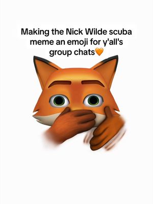 This is going to be my most used emoji now😭🦊🤿 #nickwilde #scuba #emoji #digitalart #artist 