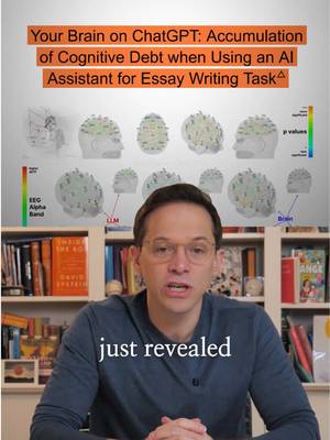 Brain first. AI second.  An MIT study found that students who started essays with ChatGPT remembered less (almost nothing, really) and showed weaker reasoning. When they thought first and used AI second, though, their writing and recall improved. Use the tool to amplify your thinking, not replace it.