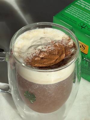 Think Irish Coffee but made with tea 🍀🫖 #ad Recipe: Steep 1 @Twinings USA Irish Breakfast tea bag in 6 oz boiling water for 5 min Add 1 tbsp brown sugar and stir until well combined Add 1.5 oz non-alcoholic whiskey Whisk together 3 tbsp whipping cream until very frothy Add whipped cream and top with a light dusting of cinnamon #twiningsusapartner #irishcoffee #irishbreakfast #stpatricksday 
