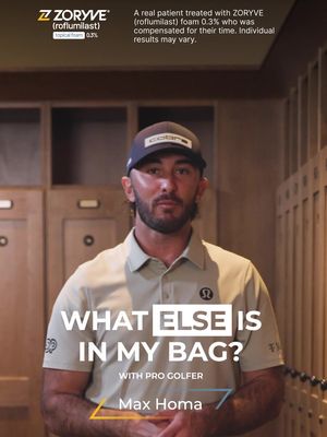 Everyone’s seen what’s in my golf bag, but there’s more in there than just clubs. Seborrheic dermatitis (seb derm) has been part of my life for years, and it’s something I’m finally talking about.  For US audiences only. Talk to your doctor to see if ZORYVE (roflumilast) foam 0.3% (age 9+) right for you. Visit ZORYVE.com for more information. See @zoryve_roflumilast for Patient Information.  #TeamZORYVE #ZORYVEPartner #PaidSpokesperson 
