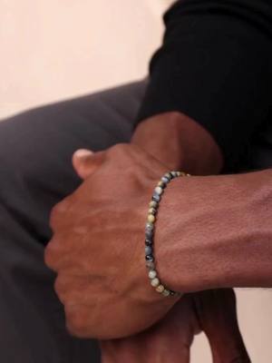 Meticulously crafted for a timeless look, this piece seamlessly blends sophistication with everyday wearability. It features natural stones, a fully custom push clasp for easy on/off with one hand, and a steel center cable for maximum durability.