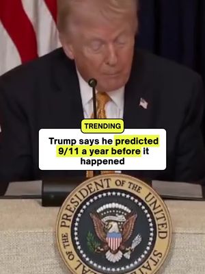 President Trump says he predicted the 9/11 attacks before they happened. #news #trump #polymarket 