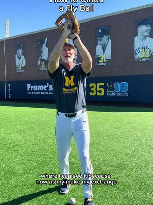 Catching a fly ball properly is a lost art. Let’s work on it.  #baseball #practice #development #michigan #drill
