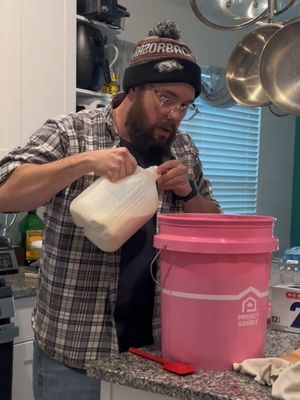 We tried the bucket coffee trend. At least he went to @Lowe’s 