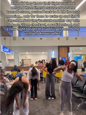 Can you check on us in a few hours?!😭 @delta and @Frontier Airlines are trying to give us our 13th reason #cancelledflights #girlstrip #travel 