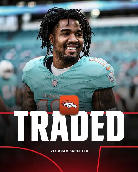 Breaking: The #Dolphins are trading WR Jaylen Waddle and a 2026 4th-round pick to the #Broncos, sources told @Adam Schefter. Denver will send this year's 1st-round pick as well as its late 3rd and 4th-round picks to Miami. #nfl